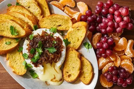 French Onion Baked Brie